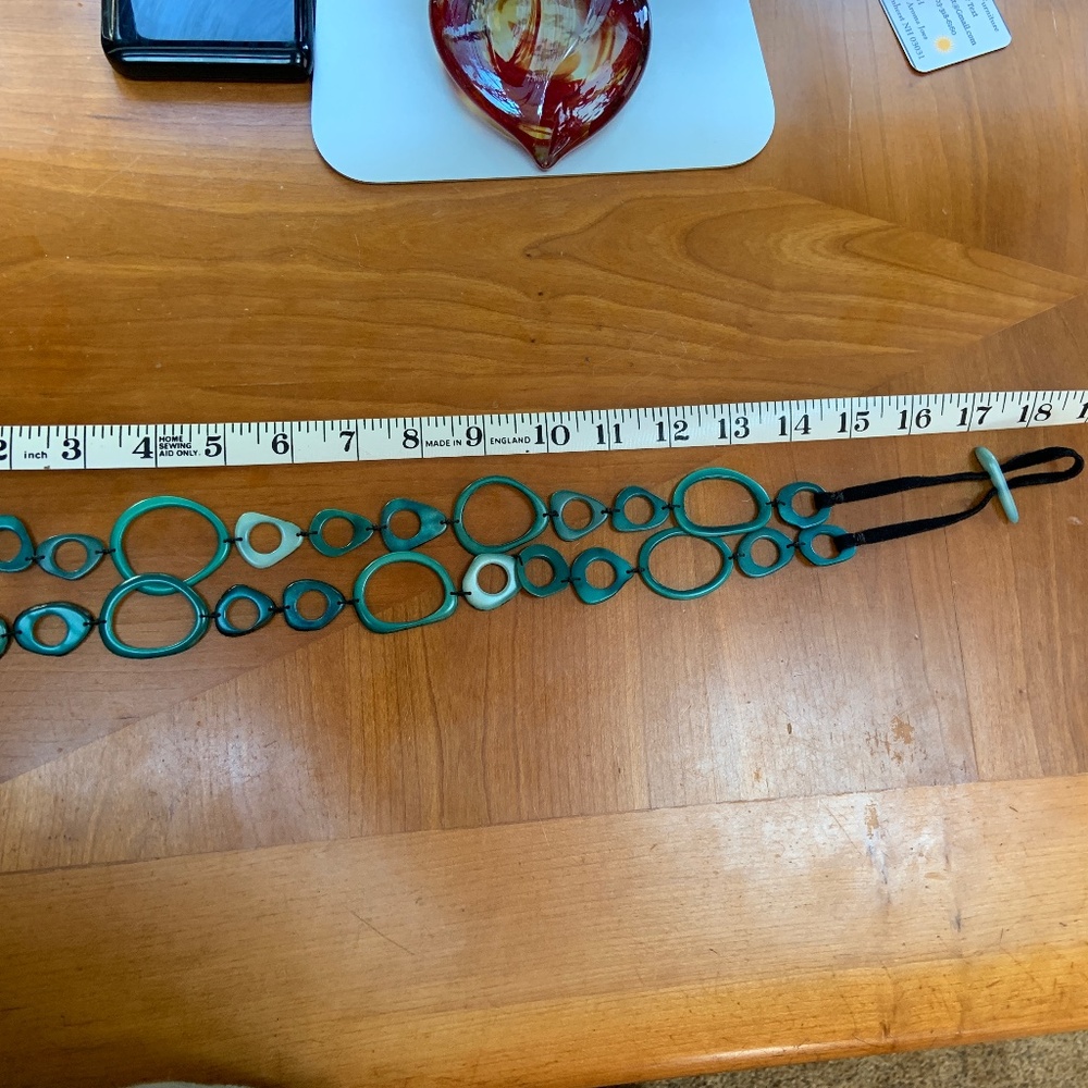 Teal/Turquois Tagua necklace